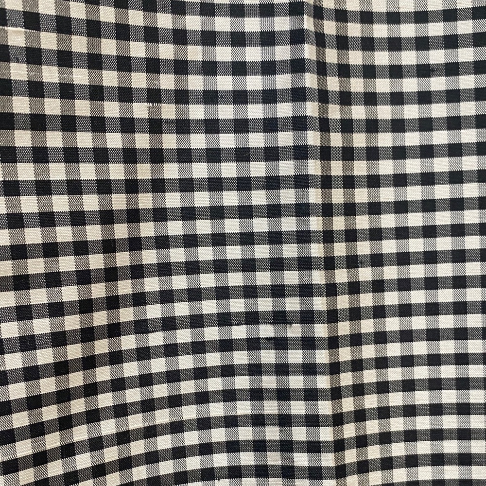 Kate Hill Gingham Pants, 100% Silk, Size 12 - Picture 3 of 8